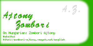 ajtony zombori business card